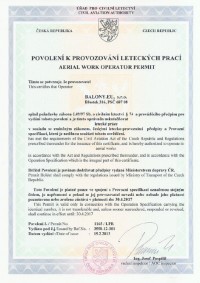 Povolení k provozování leteckých prací